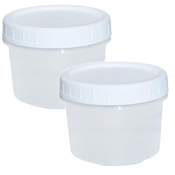 1 Pc Leak-Proof Deli Containers with Lids 120ml Food Storage Plastic Containers with Screw Lids Reusable Clear Food Storage Containers Leakproof Small Freezer Containers for Meal Prep, White
