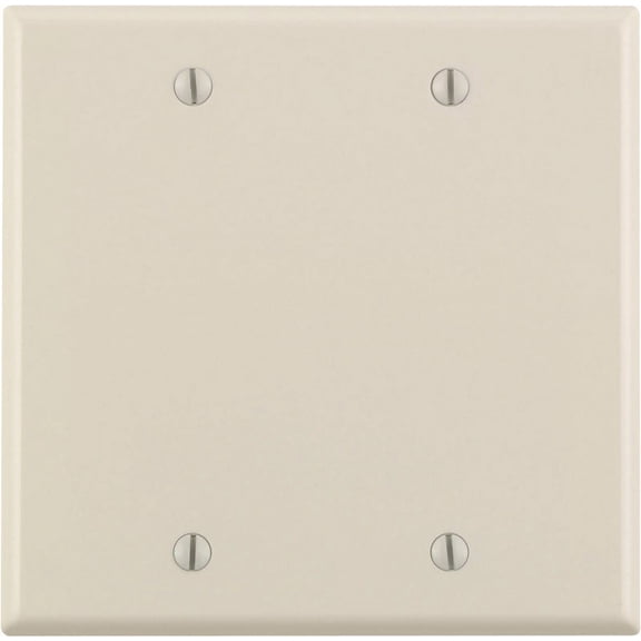 Leviton 2 Gang Thermoset Plastic Blank Wall Plate - Almond - 1 Piece