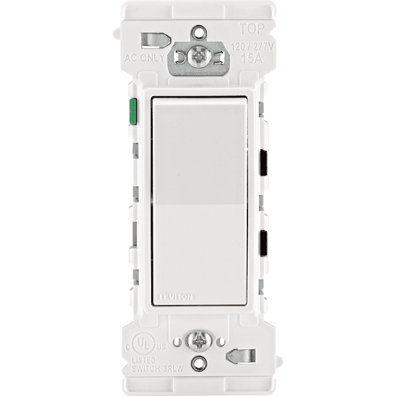 Leviton 15A Toggle Switch  Decora Rocker-Style Design  UL Listed for US Residential Electrical Code Compliance, Drop-in NEC-Standard Wiring