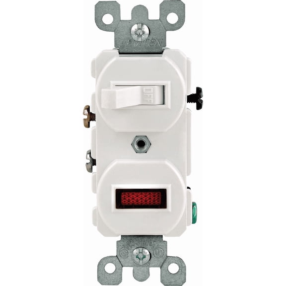 Leviton 15A Toggle Switch in White  UL Listed for US Residential Electrical Code Compliance, Drop-in NEC-Standard Wiring