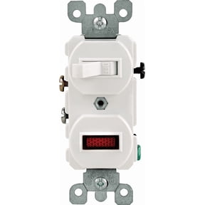 Leviton 15A Toggle Switch in White UL Listed for US Residential Electrical Code Compliance, Drop-in NEC-Standard Wiring