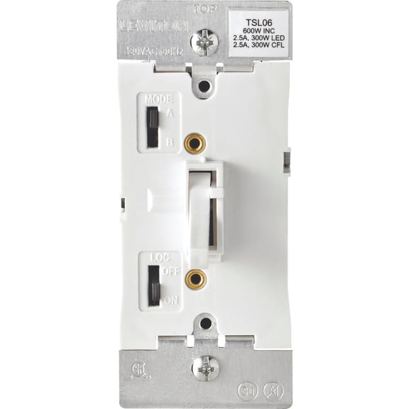 Leviton Slide Dimmer Switch - Incandescent/Halogen/LED/CFL - 1 Pc, White