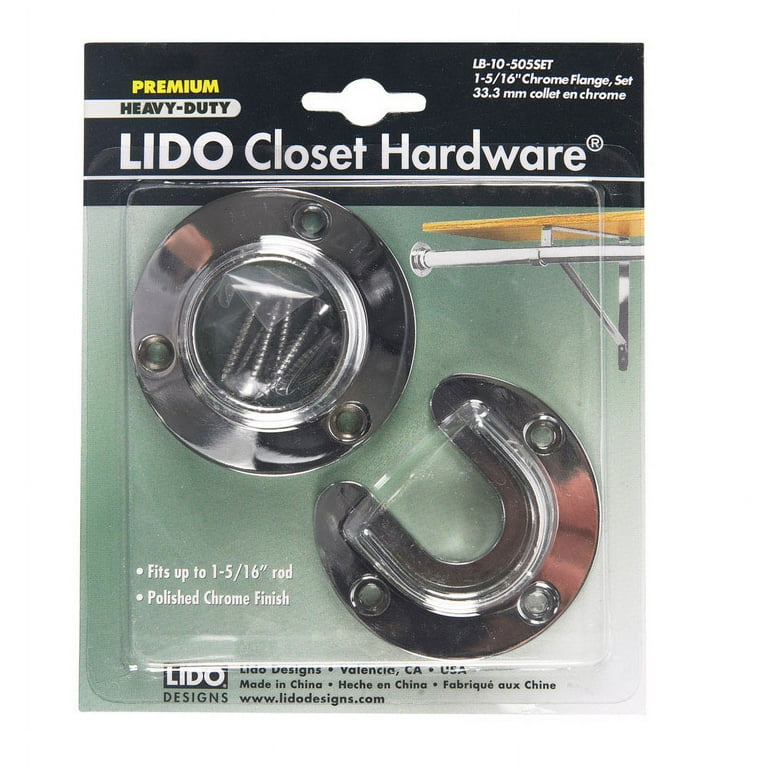 Lido 1-1/4 in. L X 1-5/16 in. D Polished Chrome Steel Closet Flange Set Lido 1-1/4 in. L X 1-5/16 in. D Polished Chrome Steel Closet Flange Set