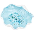 thumbnail image 1 of 1 Pc Light Blue Shell Jewelry Tray Ocean Style Ceramics Storage Jar Sea Shell Key Bowl Candy Dishes Trinket Tray for Entryway Table Display Decorations Material Ceramics, 1 of 7