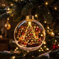 thumbnail image 1 of 1 Pc Lighted Christmas Diorama Ornament, Clear Acrylic Story Ball with Warm LED, Holiday Tree Hanging Decor, Magical Xmas Gift 3.94in, 1 of 7