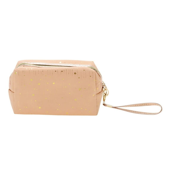 1 Pc Lightweight Star Pattern Makeup Bag for Business Travel Orange Polyester