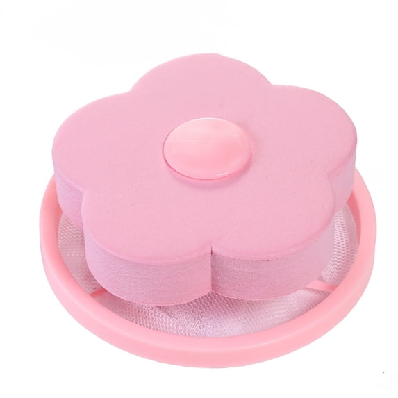 1 Pc Lint Catcher for Laundry, Pet Hair Remover for Laundry, Washing Machine Floating Lint Mesh Bag, Reusable Household Hair Filter Washer Lint Trap Net Pouch, 3.74x4.33 Inch, Pink