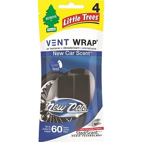 1 Pc, Little Trees Vent Wrap New Car Scent Car Air Freshener 4 Oz Solid 4 Pk
