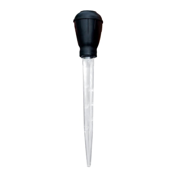 1 Pc Long Turkey Basters for Cooking with Measurements Markings Kitchen Baster Syringe High-Suction Silicone Bulb Multipurpose Liquid Dropper Tool for Meats BBQ Oil Sauces, 1.97"x11.22" Black