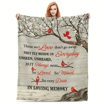 1 Pc in Loving Memory Blanket Gift for Loss of Loved One Remembrance Sympathy Gift Throw Blanket Bereavement Condolence Gifts for Loss of Dad Mom Husband Wife Friends