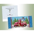 thumbnail image 1 of LPG Greetings Winter Truck and Snowman : Tina Wenke Box of 14 Long Glitter Christmas Cards, 1 of 2