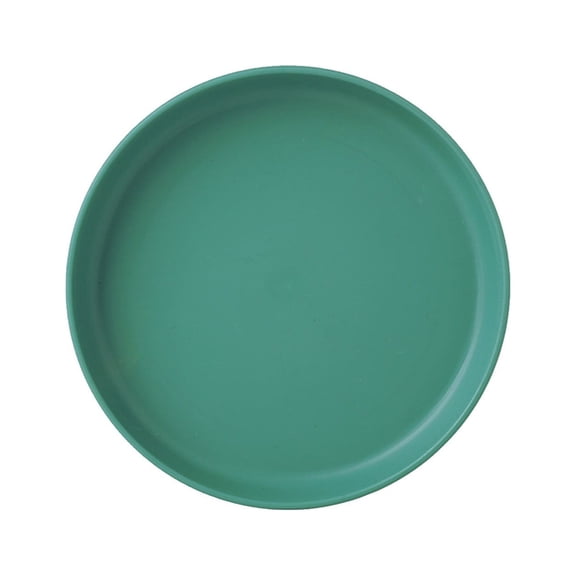 1 Pc Macaron Color Palette Plastic Dinner Plate, Spit Bone Dish, Reusable & Unbreakable Snack Cake Dish, Lightweight Microwave & Dishwasher Safe Plate for Camping, Daily Use, 5.7 Inch, Green