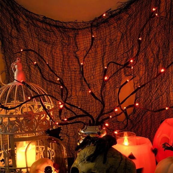 1 Pc Magical Tree Lamp, 20 LED Orange Willow Branch String Lights with DIY Decorative Design for Party Home Decor