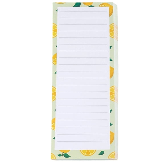 1 Pc Magnetic Notepad for Grocery List, Shopping List, To-Do List, Reminder Notepads with Strong Magnetic Back, Memo Note Pads with Fruit Designs, 3.15x7.87 Inch