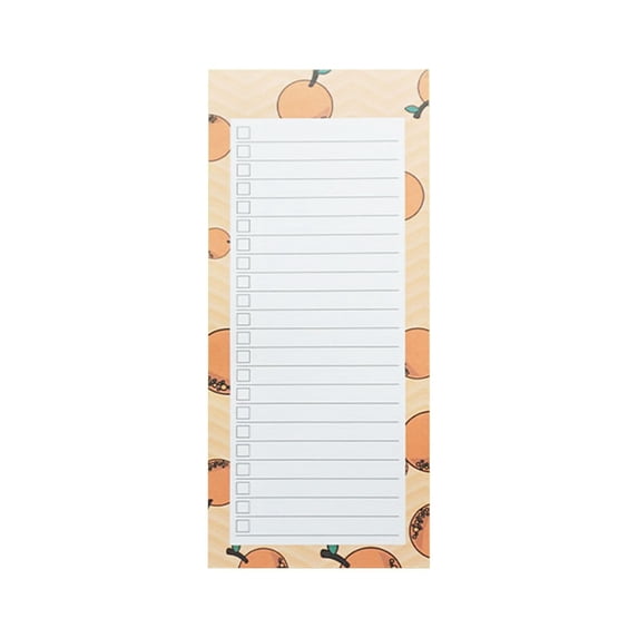 1 Pc Magnetic Notepad for Grocery List, To-Do List Notebooks, Strong Magnetic Remind Pads, Memo Notepad with Fruit Designs for Shopping List, 3.54x8.39 Inch