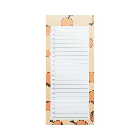 1 Pc Magnetic Notepad for Grocery List, To-Do List Notebooks, Strong Magnetic Remind Pads, Memo Notepad with Fruit Designs for Shopping List, 3.54x8.39 Inch