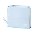 thumbnail image 1 of 1 Pc Makeup Bag — 10.2in x 3.9in x 10.2in, Stand-Up Organizer with Removable Mirror, Washable Travel Cosmetic Case for Brushes & Toiletries(Light Blue), 1 of 6