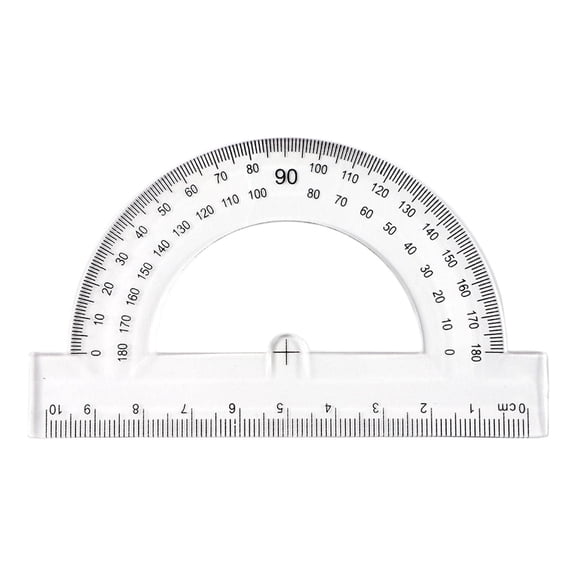 1 Pc Measuring Protractor, 3.93" Clear Semicircular Protractor, Plastic Math Protractor, Transparent Measuring Ruler, Dry Erase Math Angle Tool, Multipurpose Angle Gauge for Drafting Work