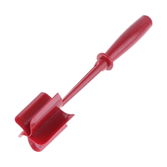1 Pc Meat Chopper, Hamburger Grinder, Premium Heat Resistant Smasher for Ground Beef, Burger Grinder Nylon Potato Mix Tool, Meat & Poultry Tenderizers, 2.55x11 Inch, Red