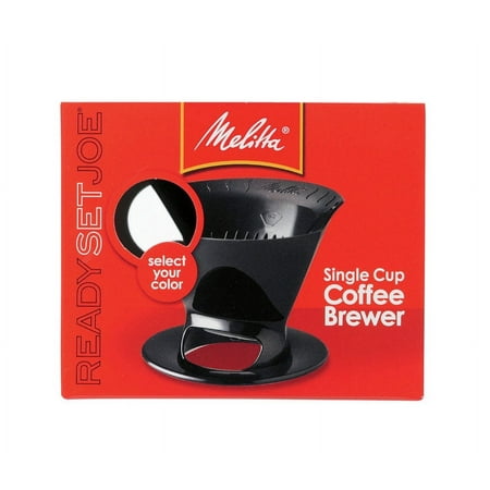 1 Pc, Melitta Ready Set Joe 1 Cups Black Pour-Over Coffee Brewer