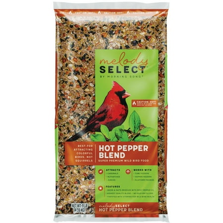 Melody Select Hot Pepper Bird Seed Mix - High Protein - 1 Pc, 9 Lb