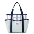 thumbnail image 1 of 1 Pc Mesh Beach Bag with Zipper Large Beach Tote for Women Beach Bags Waterproof Sandproof Toys Pool Swim Bag Travel Vacation Cruise Essentials, 11.22x7.09x11.02 Inch, Light Green, 1 of 5