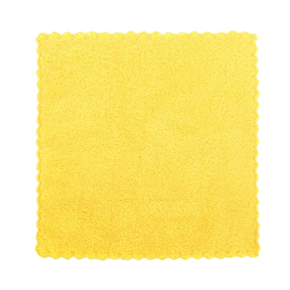 1 Pc Microfiber Cleaning Cloth Absorbent Microfiber Towel Weave Grime Liquid Car Washing Cloth Soft High-Density Non-Abrasive Cleaning Towels for Car Glass Kitchen Reusable Rags, 9.84"X9.84", Yellow