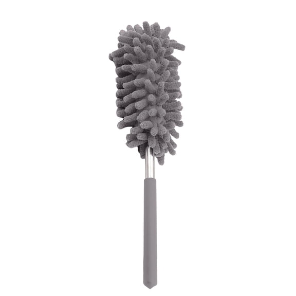 1 Pc Microfiber Duster for Cleaning, Hand Washable Dusters with Extendable Pole, Long-Reach Washable Duster, Detachable Cleaning Brush Tool for Car, Window, Furniture, Ceiling Fan, 10-29", Gray