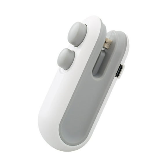 1 Pc Mini Bag Sealer 2025 New 2 in 1 Usb Rechargeable Chip Bag Sealer Heat Seal Portable Handheld Rechargeable Vacuum Food Sealer Bag Sealing Machine for Snacks Chips Fresh Storage, 3.74"x1.57", Gray