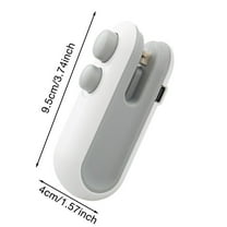 1 Pc Mini Bag Sealer, 2025 New 2 in 1 Usb Rechargeable Chip Bag Sealer Heat Seal, Portable Handheld Rechargeable Vacuum Food Sealer Bag Sealing Machine for Snacks Chips Fresh Storage, 3.74", White