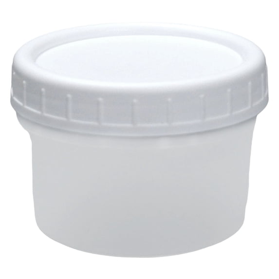 1 Pc Mini Deli Containers, Airtight Freezer Containers with Lids, Stackable Plastic Food Storage Container, Top Twist on Lids, Reusable 1 Cup Meal Prep Bowls, Dishwasher Safe, White 120ml