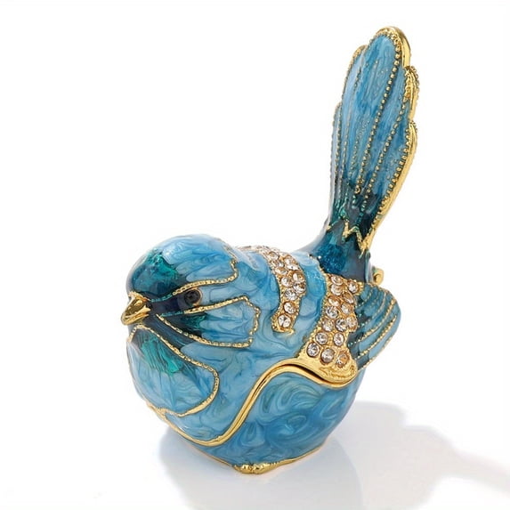 1 Pc Mini Exquisite Bird Jewelry Box - Colorful Enamel Bird Shaped ...