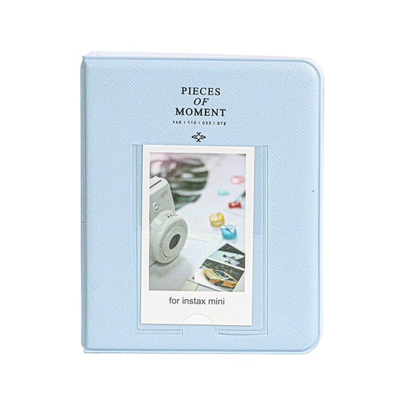 1 Pc Mini Photo Album, 64 Pockets PVC Picture Book, Small Portable Photo Holder for 3 Inch Photos, 14x11.5x2.5cm, Multicolor
