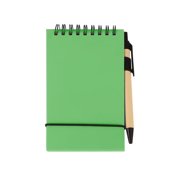 1 Pc Mini Pocket Notebook with Pen Top Spiral Notebook Blank Page Journal Steno Pad Pocket Sketchbook Blank Drawing Notepad Memo Steno Note Pad for Work Office Travel, 5.83"x3.62", Blackish Green