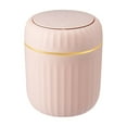 thumbnail image 1 of 1 Pc Mini Trash Can with Lid, Plastic Desktop Garbage Bin, Waste Bin for Bathroom Kitchen Office Home Desk Bedroom Vanity Tabletop, 6.49x5.11 inch, 1 of 9