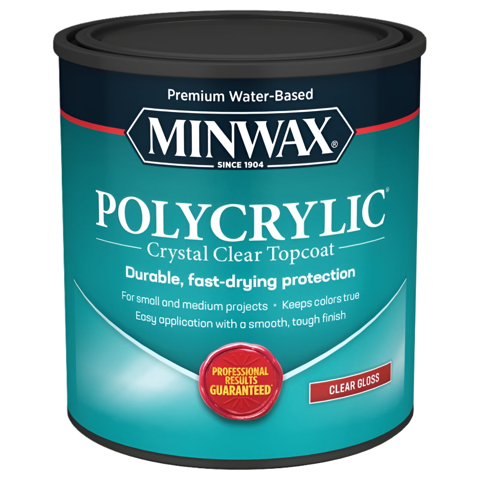 Minwax Polycrylic Gloss Crystal Clear Water-Based Polyurethane Wood Finish