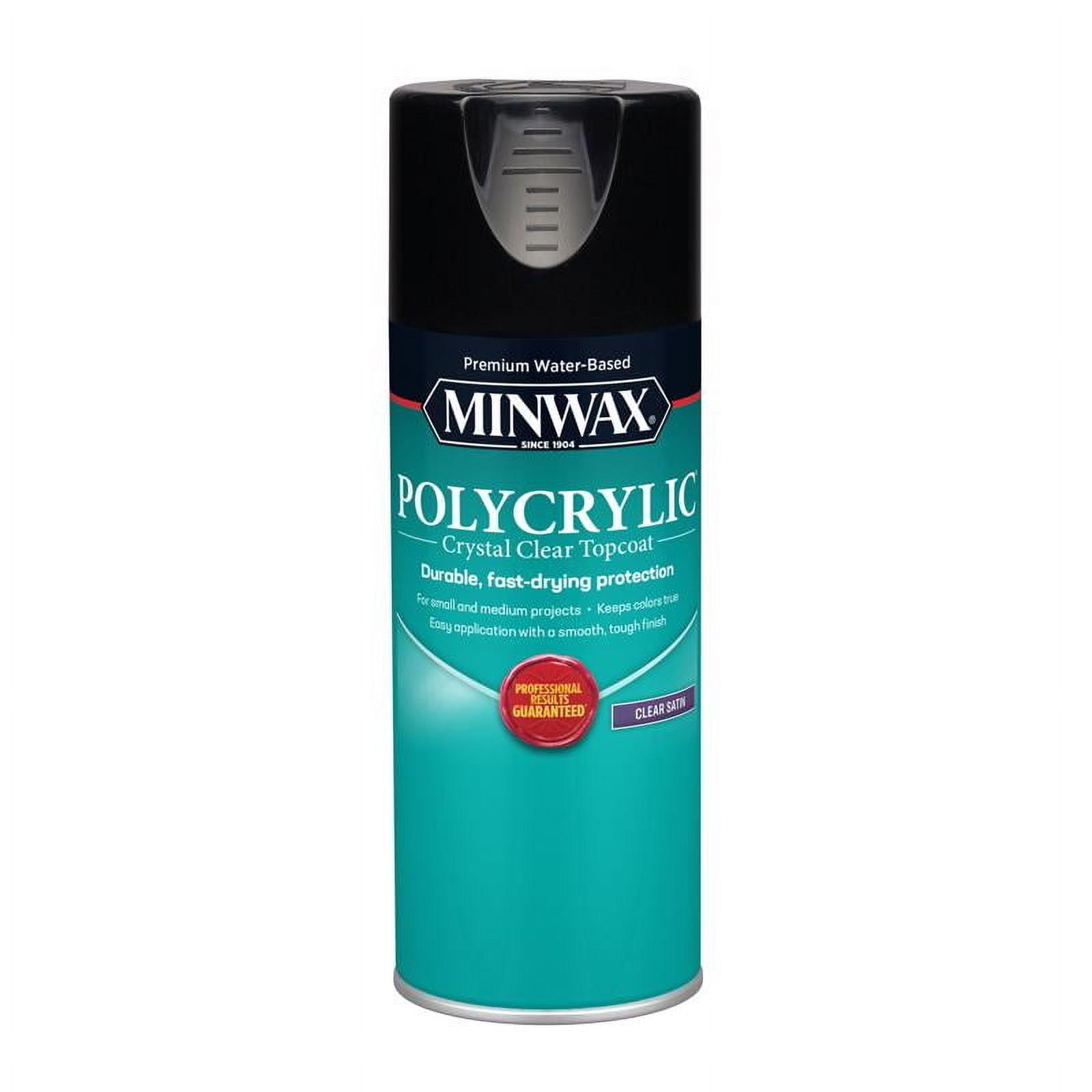 1 Pc, Minwax Polycrylic Satin Crystal Clear Water-Based Polyurethane 11.5 Oz