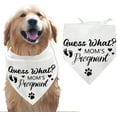 thumbnail image 1 of 1 Pc Mom Is Pregnant Printed Dog Bandana White Pregnancy Announcement Reveal Puppy Scarf Kerchief Cotton Decorative Pet Bandana Pet Accessories for Pet Dog Lovers 30.7x21.6inch(78x55cm), 1 of 6