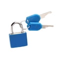 thumbnail image 1 of 1 Pc Multicolor Small Luggage Locks with Keys, Mini Locker Lock, Metal Suitcase Locks, Plastic-Covered Metal Keyed Padlock for Locker, Suitcase, Boxes, 1.18x0.9 Inch, 1 of 2