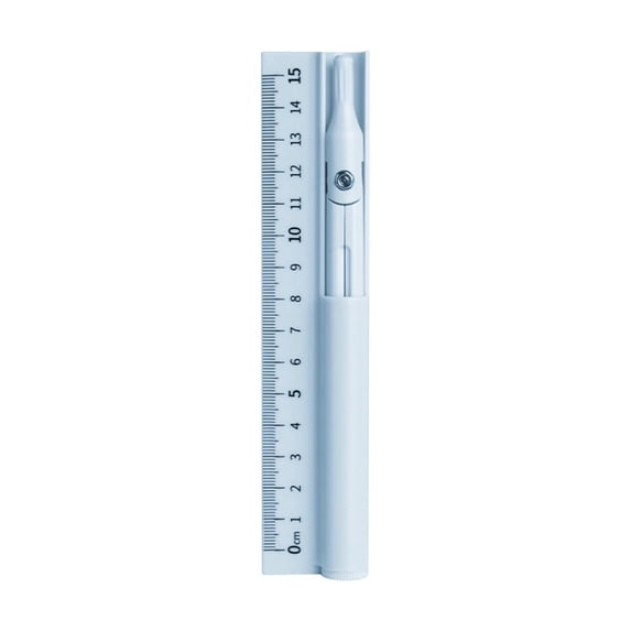 1 Pc Multifunctional Compasses Drawing Ruler Tool, Refillable Circle Drawing Tool, Geometry Drafting Implement, Compasses with Ruler & Extension Leg, Lockable Sketching Gauge, Blue