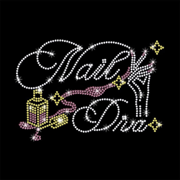 1 Pc Nail Queen Pattern Rhinestone Iron on Hotfix Transfer Decal Bling DIY Patch Clothing Repair Applique T-Shirt Vest Shoes Hat Jacket Decor Clothing DIY Accessories DIY