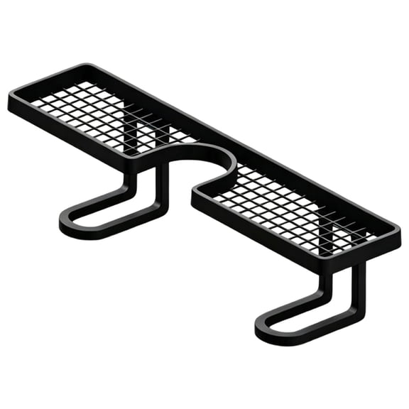 1 Pc No-Drill Sink Organizer Rack Over Sink Faucet Storage Rack Faucet Storage Shelf Over Sink Shelf Tool-Free Organizer Space-Saving Bathroom Countertop Organizer, 19.69x4.33x3.94 Inch, Black