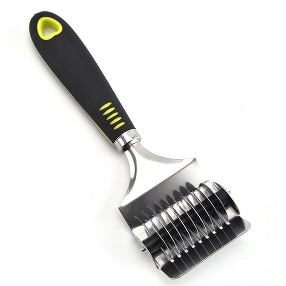 1 Pc Noodle Cutter Roller,Cutting Noodles Kitchen Gadgets,Noodles Cutter with Non-Slip Handle,High Grade Stainless Steel Manual Pasta Spaghetti Makers,Stainless Steel Noodle Lattice Roller
