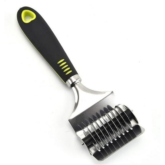 1 Pc Noodle Cutter Roller,Cutting Noodles Kitchen Gadgets,Noodles Cutter with Non-Slip Handle,High Grade Stainless Steel Manual Pasta Spaghetti Makers,Stainless Steel Noodle Lattice Roller
