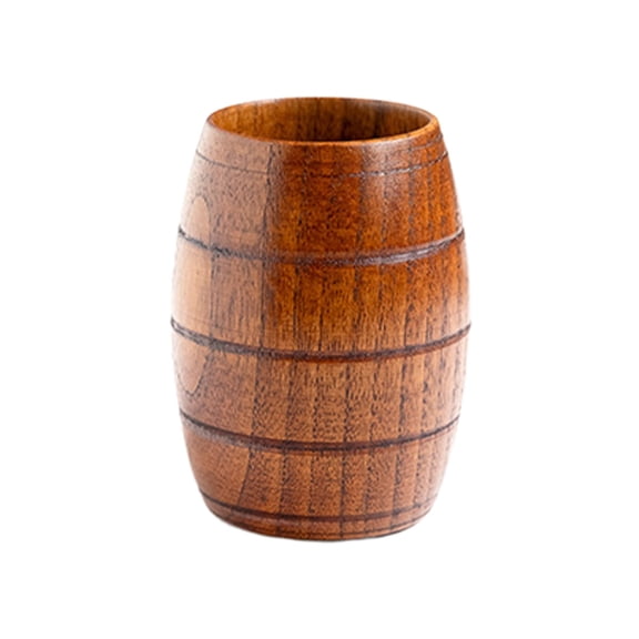 1 Pc Novelty Wood Barrel Shaped Wooden Drinking Beer Tea Cup Home Decor New Camping Cup Wood Coffee Mugs Handmade Wooden Coffee Cup Tea Cups Drinking Wood Mug for Beer, Coffee, 2.55x3.54 Inch, Small