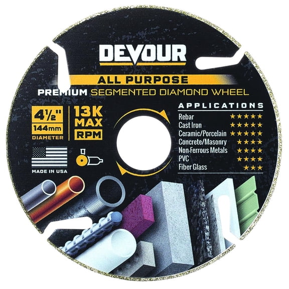 NuTek Devour 4-1/2 in. D Diamond Segmented Cutting Wheel