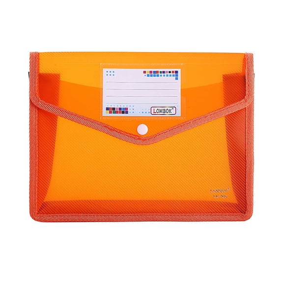 1 Pc Orange Small Expanding File Folder, Accordion Receipt Organizer with Snap Closure & Front Label Slot, 9.84x7.48 Inch Plastic Coupon Bill Holder Wallet