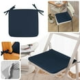 thumbnail image 1 of 1 Pc Outdoor Chair Cushions Square Corner Patio Chair Cushions with Ties Comfort Chair Pads Outdoor Seat Cushion for Patio Furniture, 15.7x15.7x0.79 Inch, Navy, 1 of 5