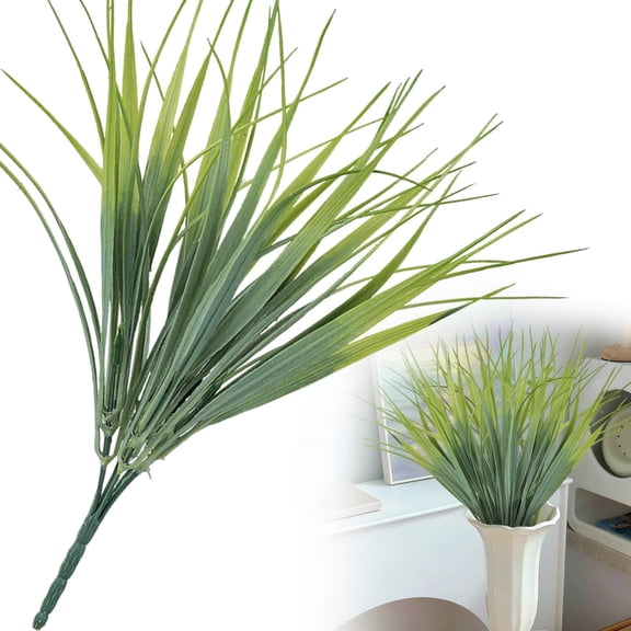1 Pc Outdoor Fake Plants UV Resistant Artificial Tall Grass Plants Faux Tropical Flowers Bushes Fall Winter Summer Planters Yard Patio Front Porch Décor Plastic Greenery Shrubs Decoration,C