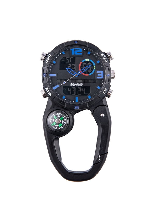 1 Pc Outdoor Orientation Carabiner Watch Metal Multifunctional Luminous-Compasss With Hook For Camping Climbing Hiking Parts